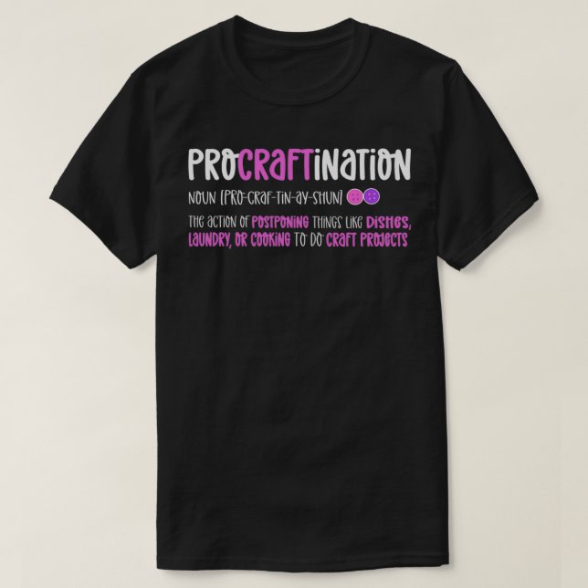 ProCRAFTination-definition T Shirt (Design framsida)