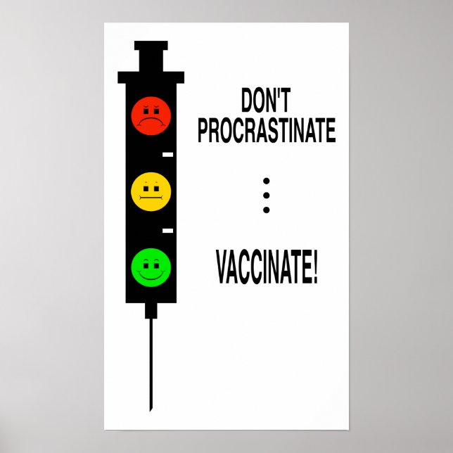 Procrastinate.. Vaccinat! Poster (Framsidan)