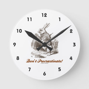 Procrastinate! White Rabbit Watch Wonderland Rund Klocka