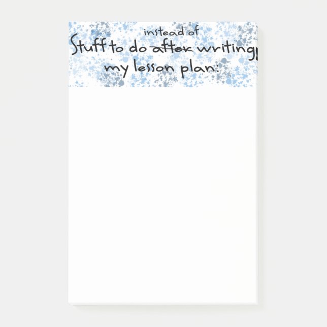 Procrastinating lärare anteckningsblock post-it block (Framsida)