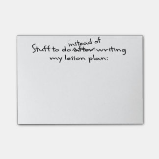 Procrastinating lärare Posta-Det noterar Post-it Block