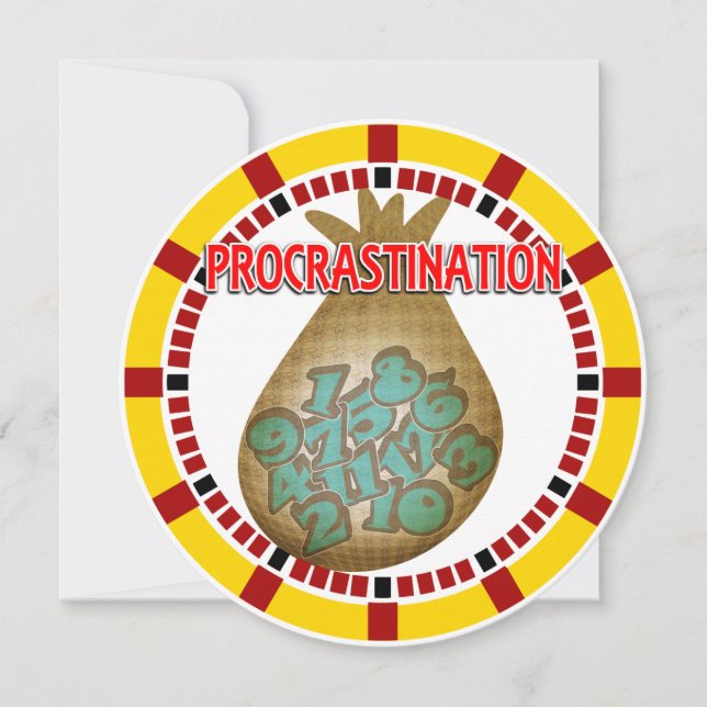 Procrastination is a Thief of Time Inbjudningar (Framsida)