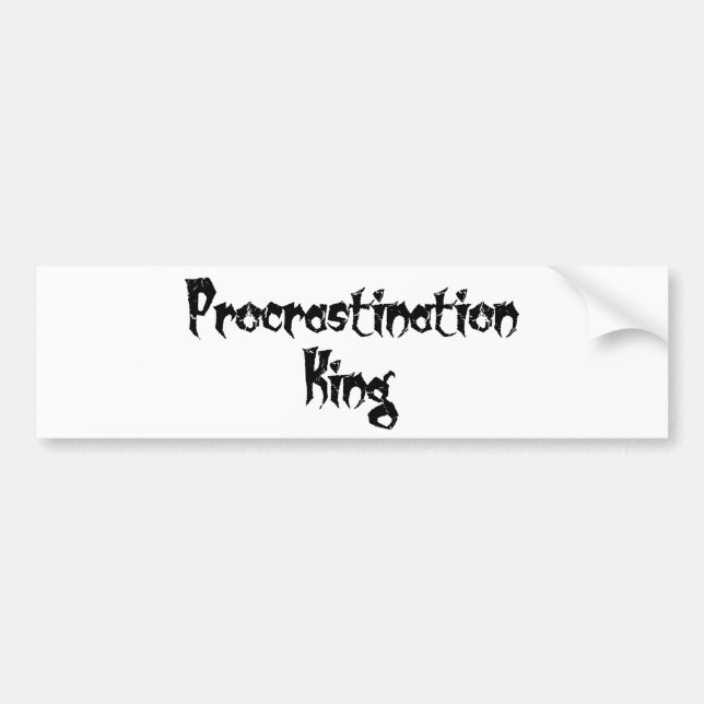Procrastination Kung Bildekal (Framsidan)