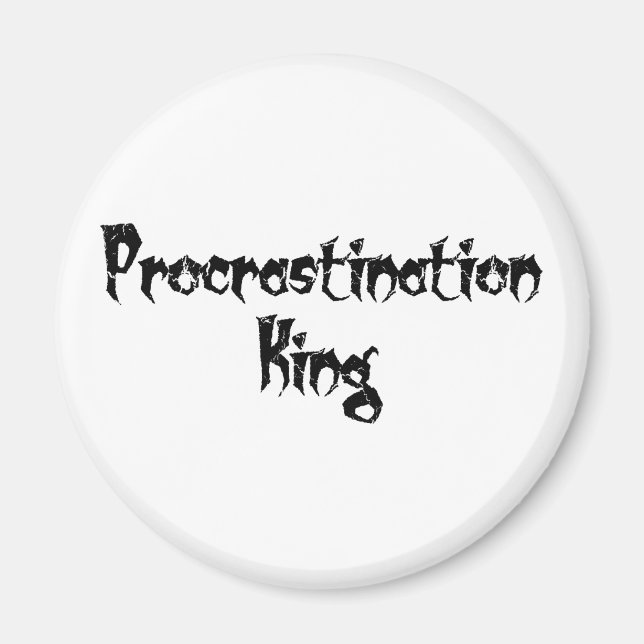 Procrastination Kung Magnet (Framsidan)