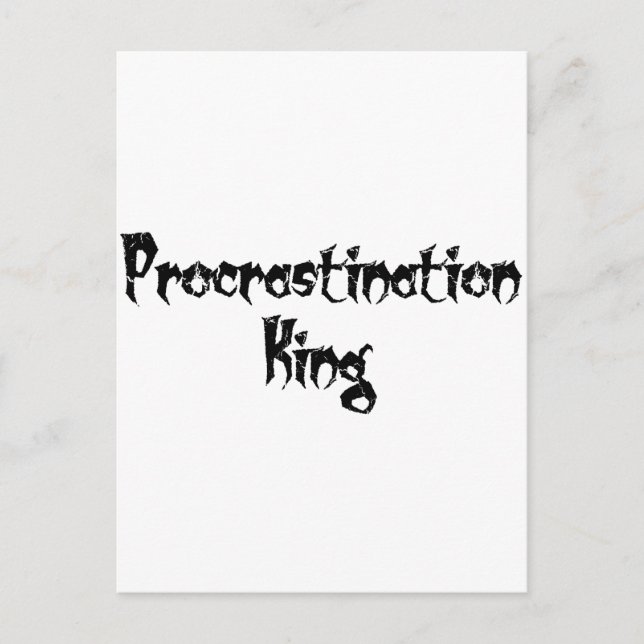 Procrastination Kung Vykort (Framsida)