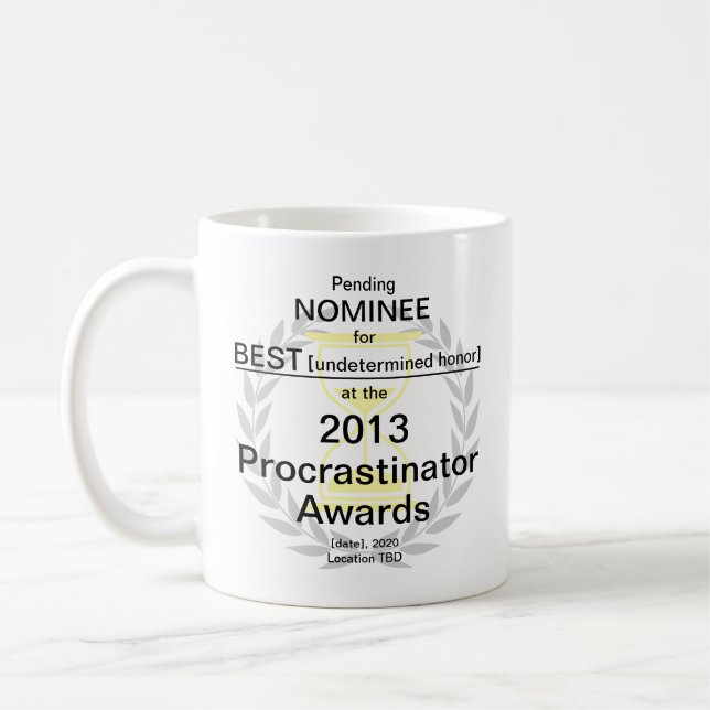 Procrastinator Award Nominee Kaffemugg (Vänster)