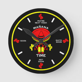 Procrastinator Lazy Person Gift Rund Klocka