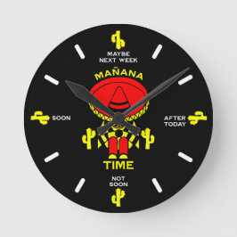 Procrastinator Lazy Person Gift Rund Klocka