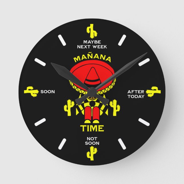 Procrastinator Lazy Person Gift Rund Klocka (Framsida)