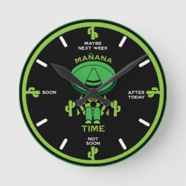 Procrastinator Lazy Person Gift Rund Klocka