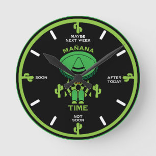 Procrastinator Lazy Person Gift Rund Klocka