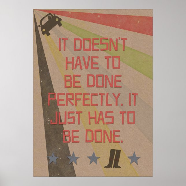 Procrastinator Motto: Klart Poster (Framsidan)