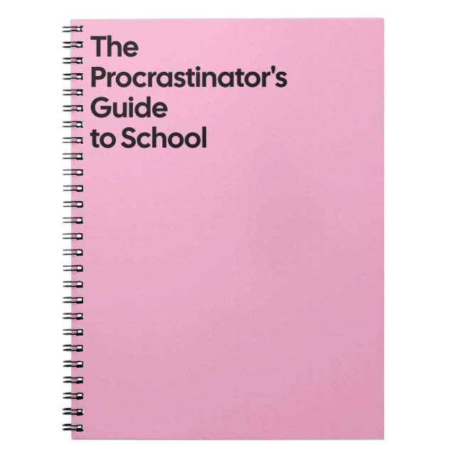 Procrastinator’s School Notebook Anteckningsbok (Framsidan)