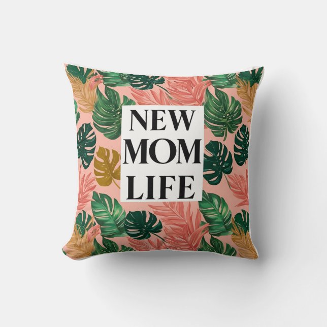 Procreate Mamma Wildblomme Guld Est. 2024 Kudde (Framsida)