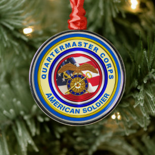 Prodis armékvartermästare i veteransk jul julgransprydnad metall