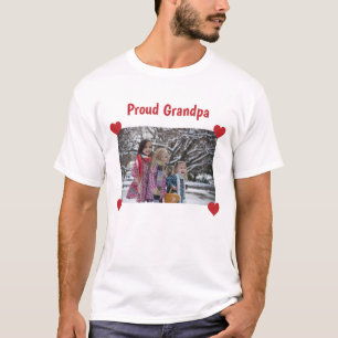Prodis Grandpa Kärlek Hearts Personalize Photo Mak T Shirt