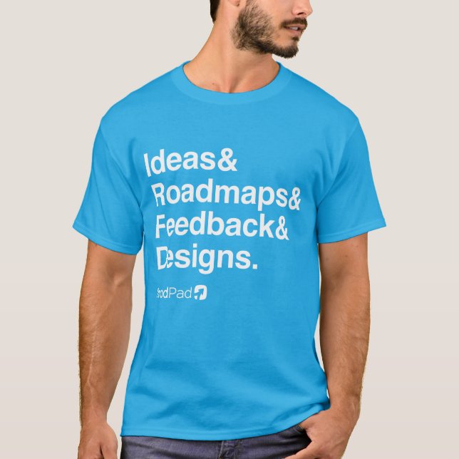 ProdPad Helvetica List T-Shirt (Framsida)