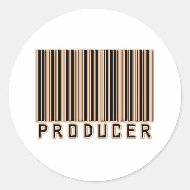 Producent Barcode Runt Klistermärke (Framsida)