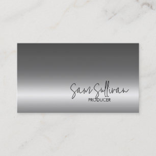 Producent Entertainment Faux Silver Visitkort