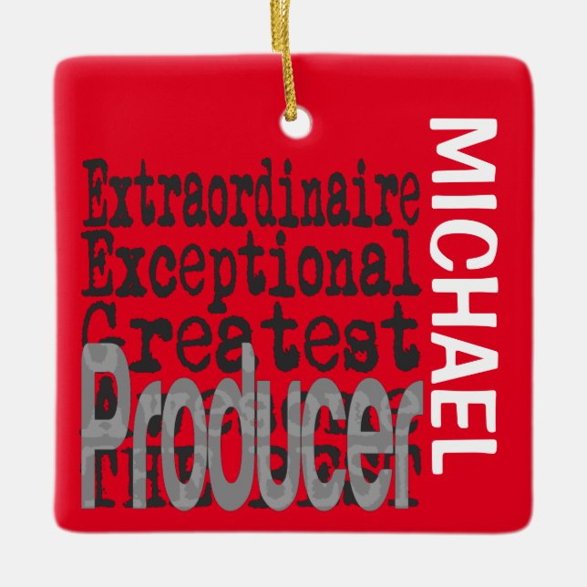 Producent Extraordinaire-ANPASSNINGSBAR Julgransprydnad Keramik (Framsida)