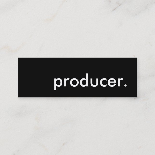 producent. mini visitkort (Framsida)