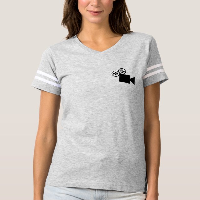 Producentkamera, fotboll T.Shirt (kvinnor) T Shirt (Framsida)