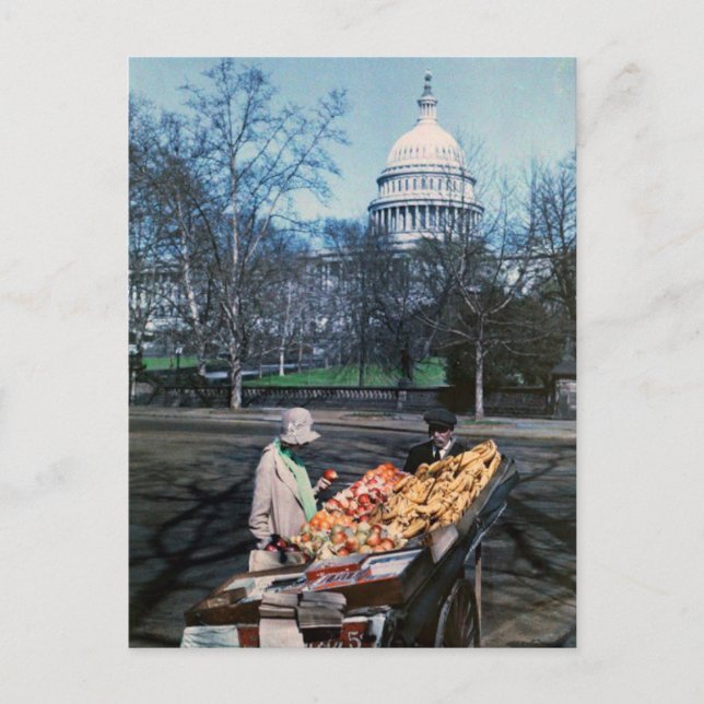 Producerar försäljning från Cart, Washington DC 19 Vykort (Framsida)
