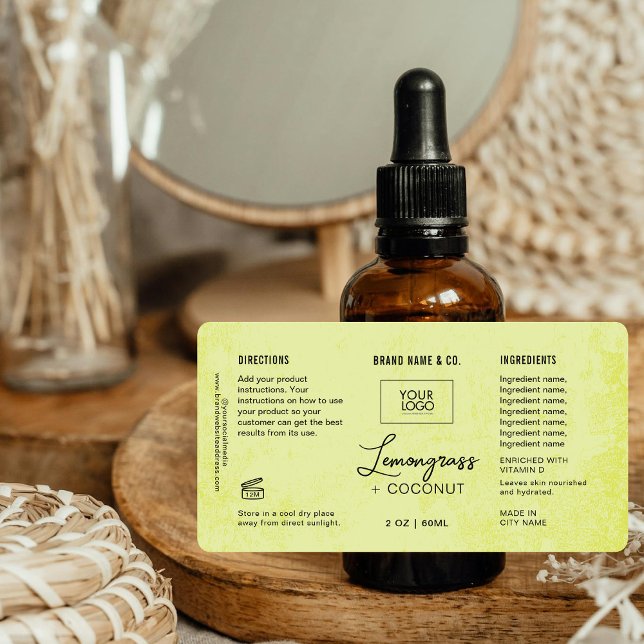  Product Customizable Lemon Green Rustic Label Fraktsedel (Skapare uppladdad)