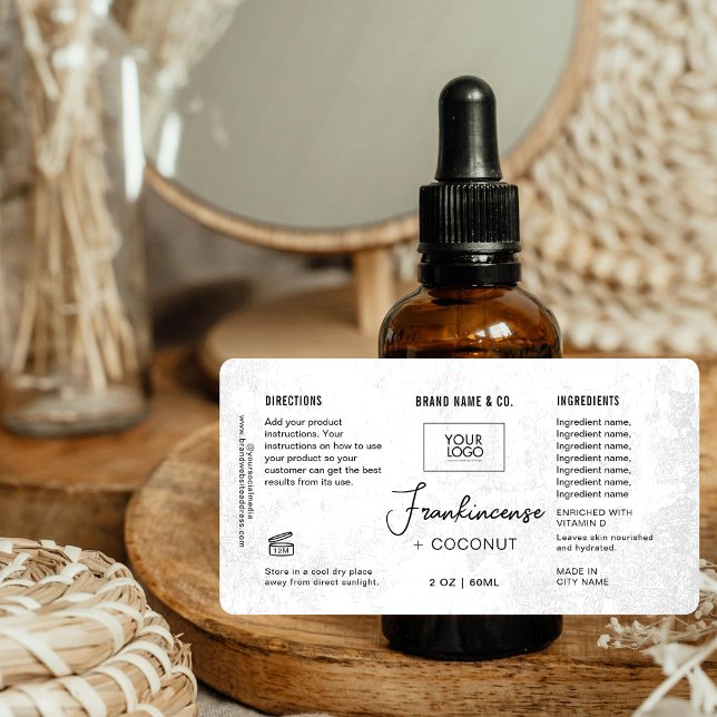  Product Customizable White Rustic Label Fraktsedel (Skapare uppladdad)