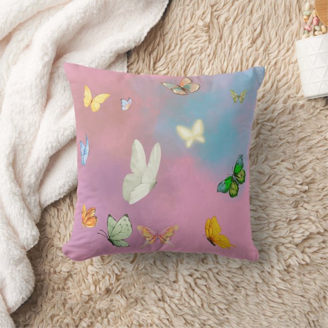Product Merchandising: Pastel Butterfly Cushion/Pi Kudde (Filt)