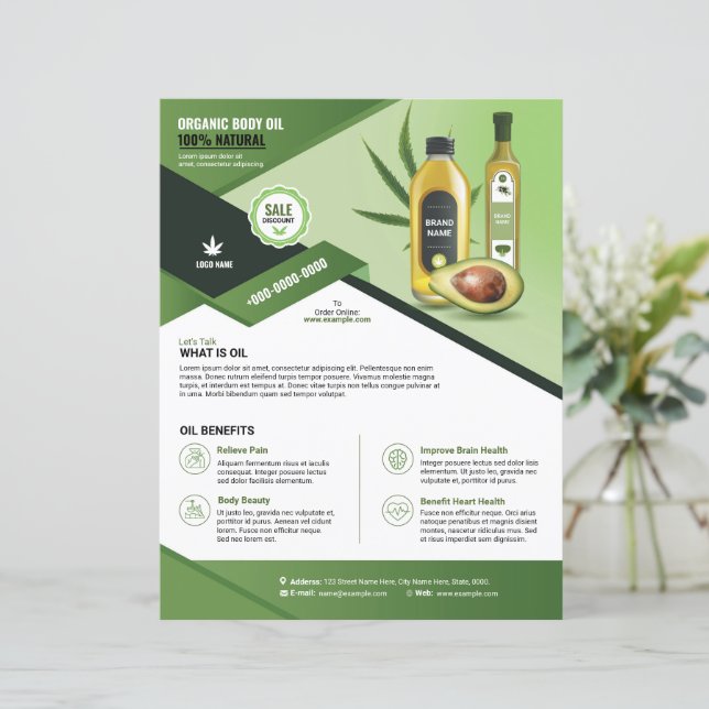 Product Promotion Flyer Template  (Stående Fram)