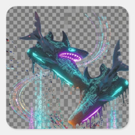 Product Title: Minimalist Aesthetic | Elegant Scri Fyrkantigt Klistermärke