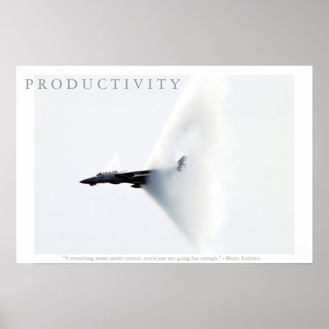 PRODUCTIVITY Motiverande flygplan Andretti Poster (Framsidan)