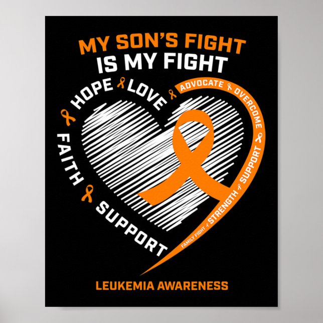 Products Gift Pappa Mamma Leukemia Awareness Son L Poster (Framsidan)