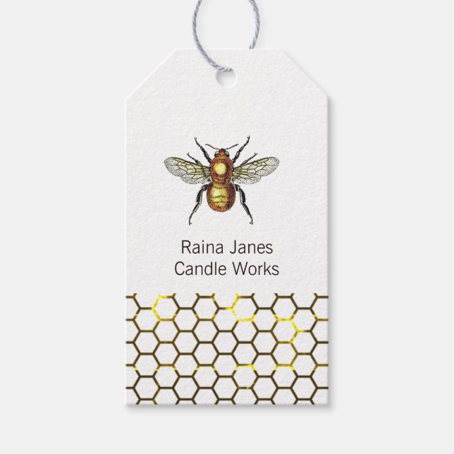 Produkt av bin och honung Comb Kraft Presentetikett (Framsidan)