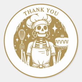 Produkt av Guld i Baker-bakverk Runt Klistermärke