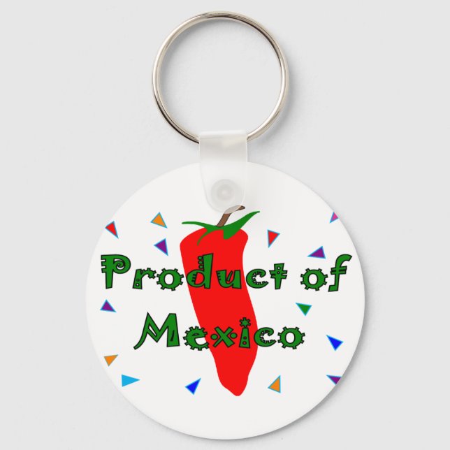 Produkt från Mexiko, Red Chili Pepper T-Shirts Nyckelring (Framsida)