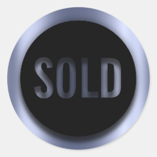 Produkt Sold Black Blue Luxury Real Gods Agent Runt Klistermärke