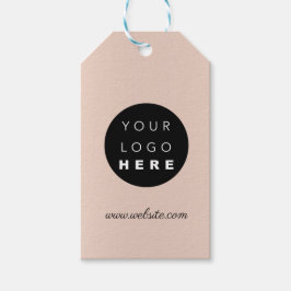 Produktbeskrivning för anpassningsbar Company Logo Presentetikett