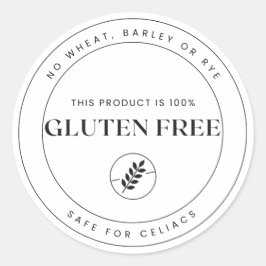 Produkten är 100% glutenfri - Celiacesjukdom Runt Klistermärke