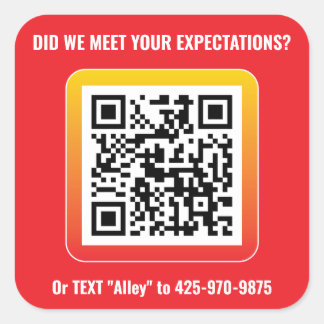 Produktens Genius Square-märke - Keene Red Fyrkantigt Klistermärke