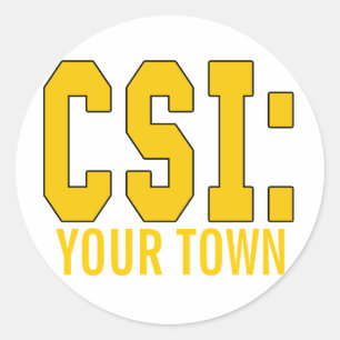 Produkter för CUSTOMIZEABLE CSI Runt Klistermärke