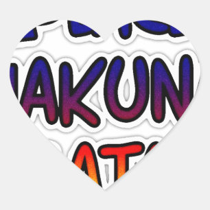 Produkter för Peace Hakuna Matata-gåvor Hjärtformat Klistermärke