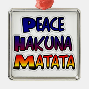 Produkter för Peace Hakuna Matata-gåvor Julgransprydnad Metall