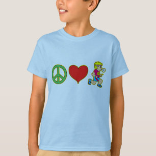 Produkter för springer för fredkärlek rinnande t shirt