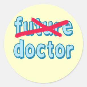 Produkter från doktor Studenten Runt Klistermärke