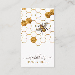Produkter från honungsbin Gold Foil Apiary Biodlin Visitkort