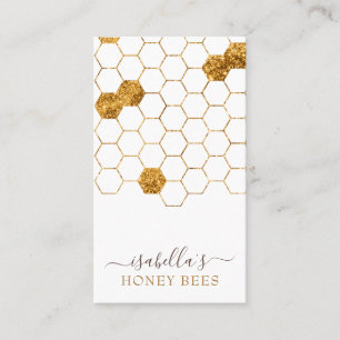 Produkter från honungsbin Gold Foil Apiary Biodlin Visitkort
