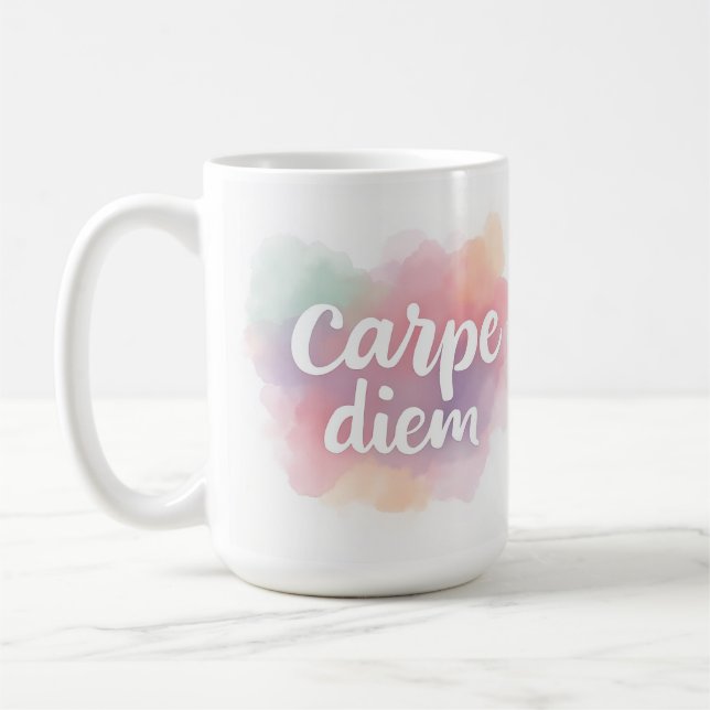 Produkter med en karpediemdesign kaffemugg (Vänster)
