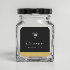Produktetikett för Calligraphy Editable Färg Contr Fyrkantigt Klistermärke